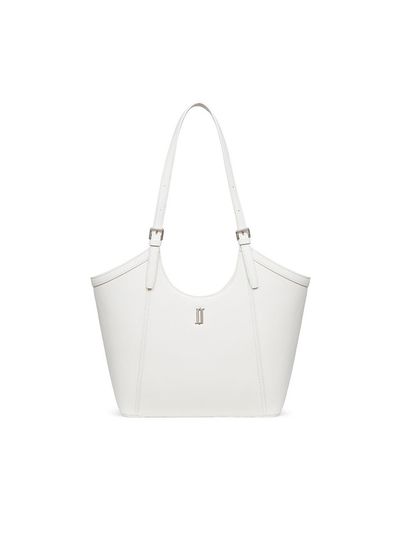 J.ESTINA Curved Magnetic Shoulder Bag [Beige] (JHNCHA5BS055WH980)