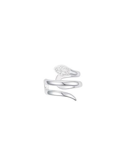 J.ESTINA Embossed Texture Silver Ear Cuff (JJWJEQ5B2107SWP00)
