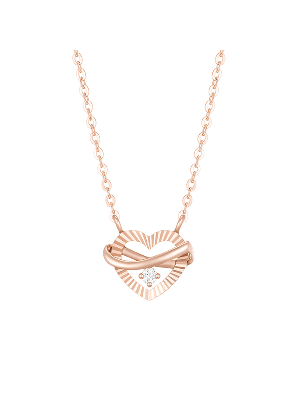 J.ESTINA Eter Heart 14K Diamond Necklace JJERND3BF666R4420