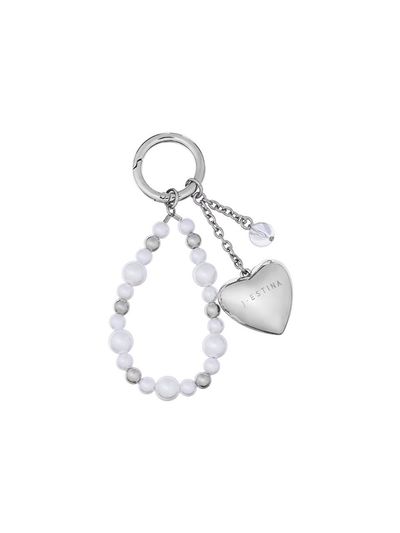 J.ESTINA Heart Pearl Elegant Silver Keyring (JEACEA5BS975SI360)