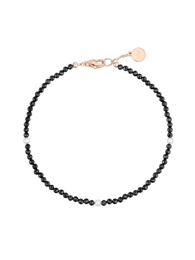 J.ESTINA J.Fenella Black Spinel Bead Bracelet