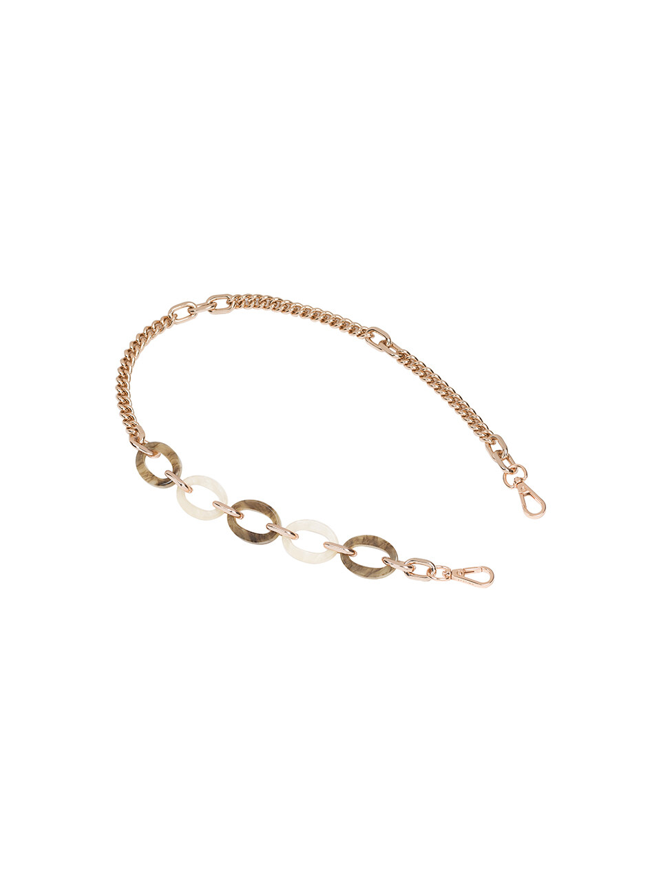 J.ESTINA Joelle Acrylic Shoulder Chain Strap_Brown