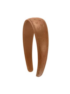 J.ESTINA Joello Leather Hair Band _ Camel