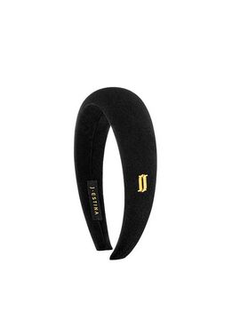 J.ESTINA Lala J Suede Hair Band - Deep Black