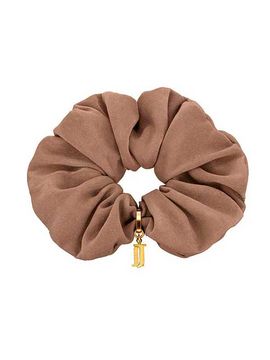 J.ESTINA Lala J Suede Hair Scrunchie - Sand Beige