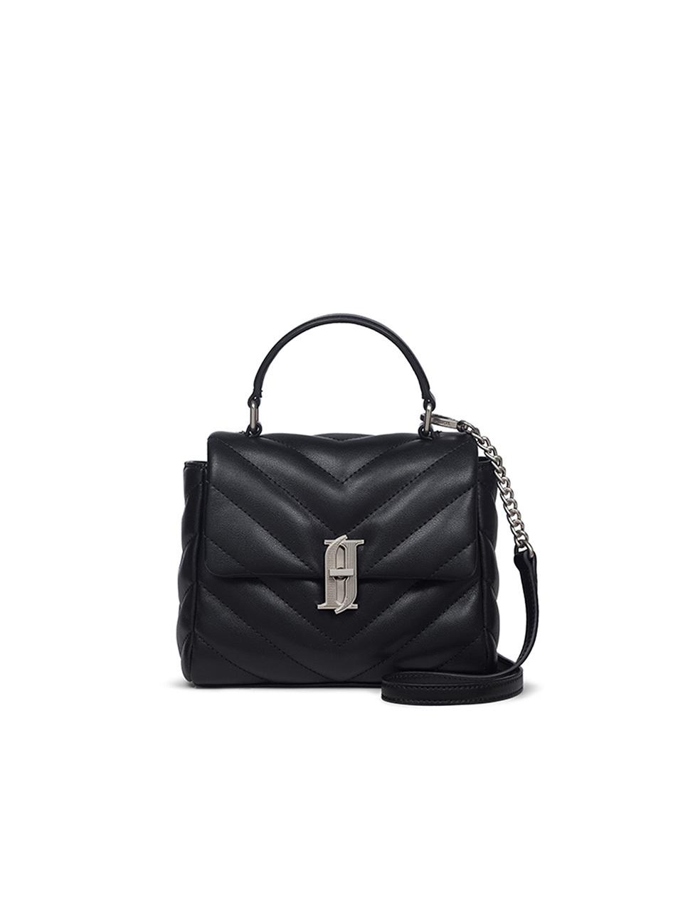 J.ESTINA Leather 2-WAY Compact Satchel [Black] (JHNCHD5BS452BK010)