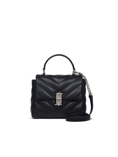 J.ESTINA Leather 2-WAY Compact Satchel [Black] (JHNCHD5BS452BK010)