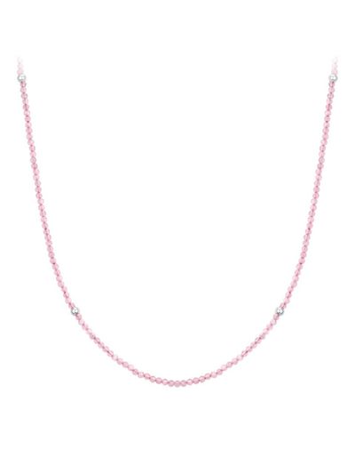 J.ESTINA Pink Glass Toggle Bar Bead Necklace (JJLJNZ5B1303SW420)