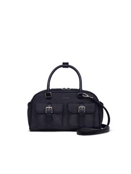J.ESTINA Polyester Synthetic Leather Convertible Tote [Black] (JHNEHD5BS135BK260)