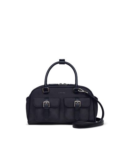 J.ESTINA Polyester Synthetic Leather Convertible Tote [Black] (JHNEHD5BS135BK260)