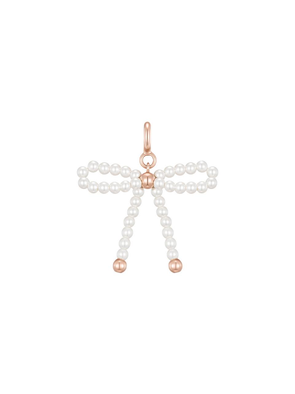 J.ESTINA Ribbon Pearl Hypoallergenic Silver Pendant (JJLJPI4BS357SR000)