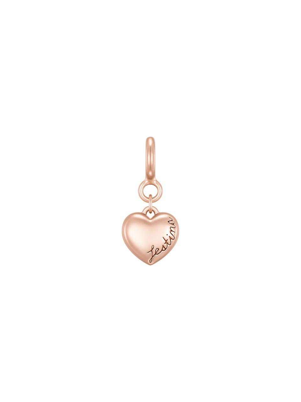 J.ESTINA Silver Rose Gold Heart Pendant (JJLJP03BF343SR000)