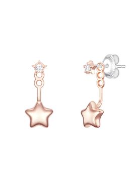 J.ESTINA Star Connected Silver Plated Earrings (JJLJEQ5B1300SR000)