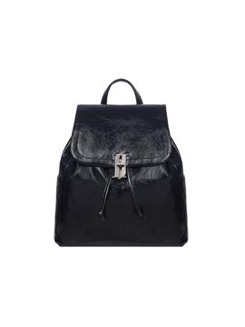 J.ESTINA Synthetic Leather Compact GINO MD Backpack [Black] (JHNCHB5BS902BK980)