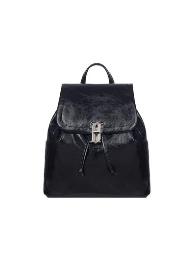 J.ESTINA Synthetic Leather Compact GINO MD Backpack [Black] (JHNCHB5BS902BK980)