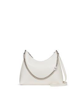 J.ESTINA Synthetic Leather Curved Hobo Bag [Ivory] (JHNCHA5BS955IV980)