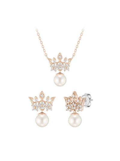 J.ESTINA Tiara Necklace + Earring Set