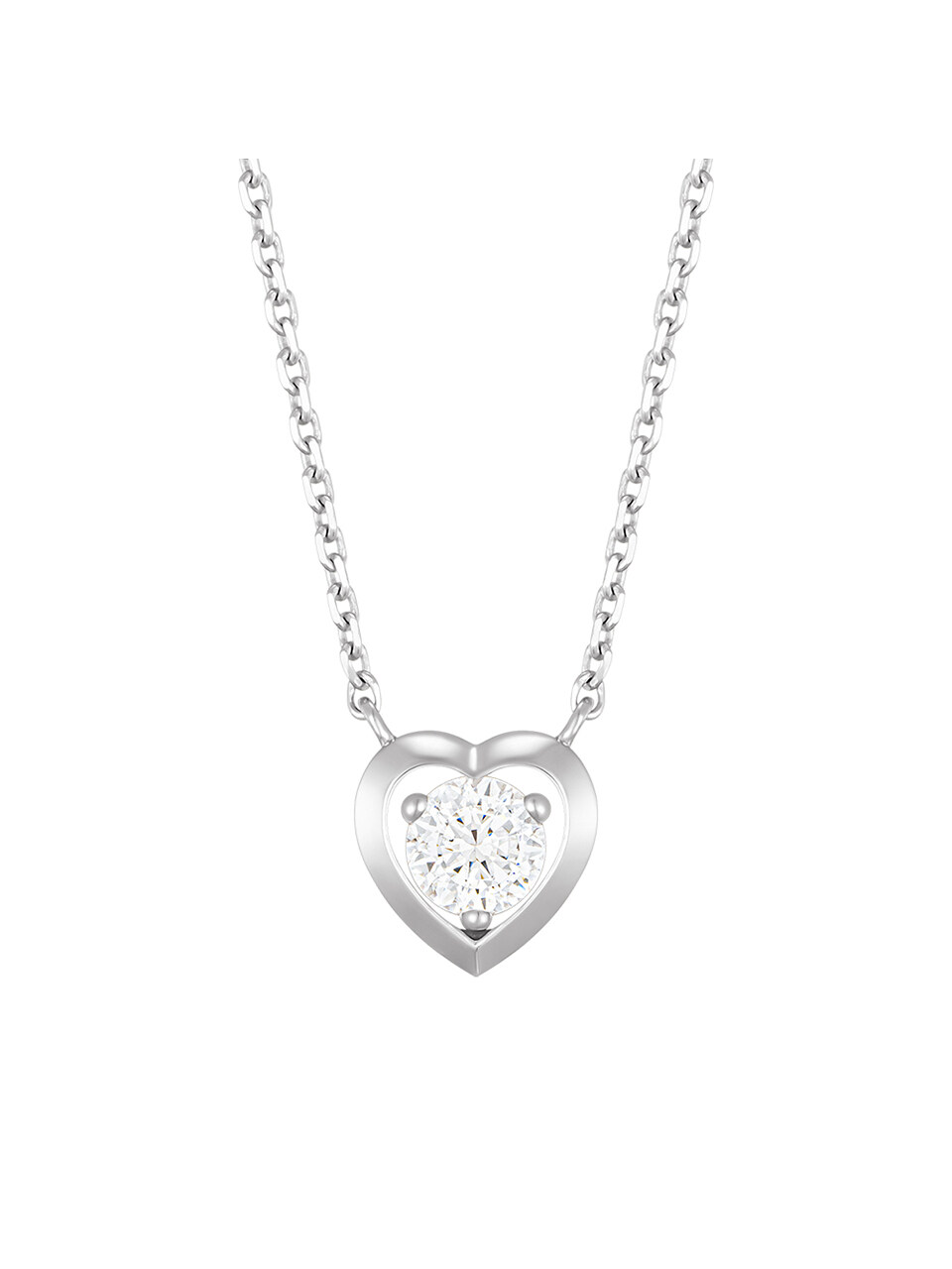 J.ESTINA Whitemond Heart Pendant Necklace