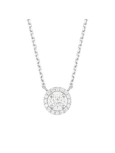 J.ESTINA Whitemond Round Pendant Necklace