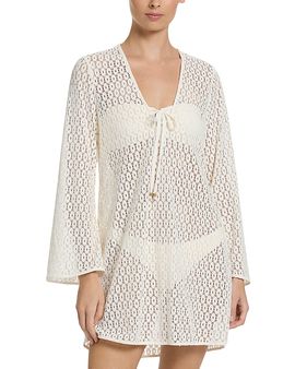 Jets Jets Stretch Lace Kaftan Cover-Up