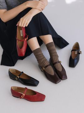 jeu d`art bruni maryjane flat brown