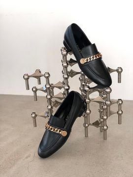 jeu d`art Classical Chain Loafers - Black