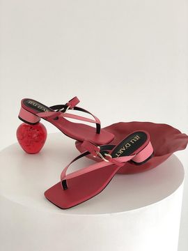 jeu d`art Flip Flop Flat Mules_Red