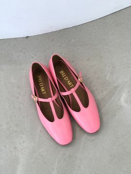 jeu d`art Julie T-Strap Round Flats_Pink
