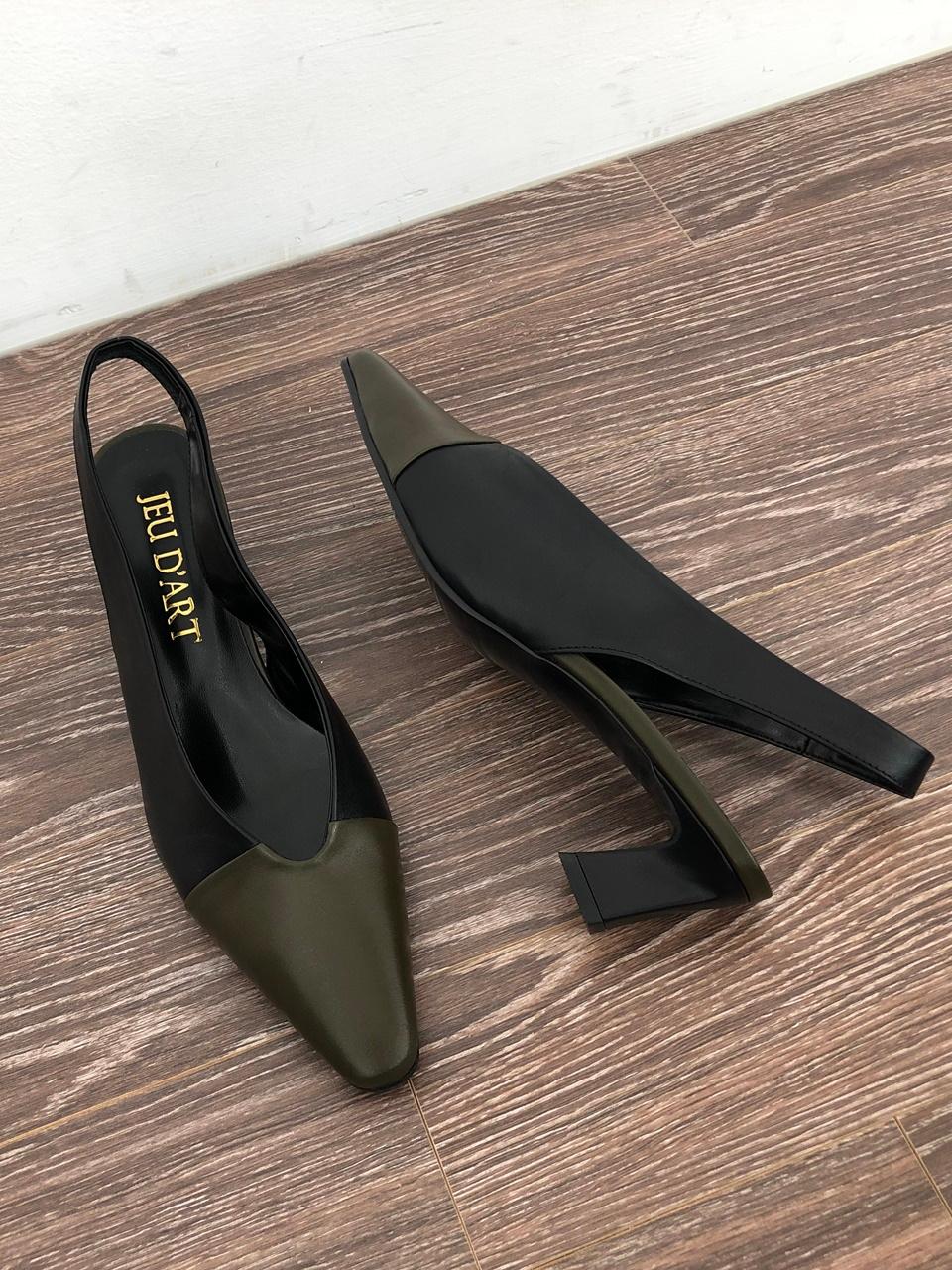 jeu d`art latte two tnoe slingback black