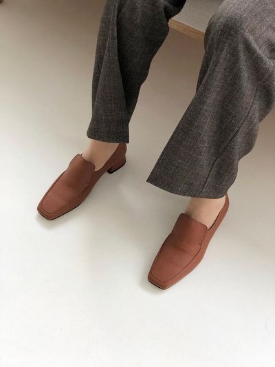 jeu d`art Minimal Square Loafer_Brown