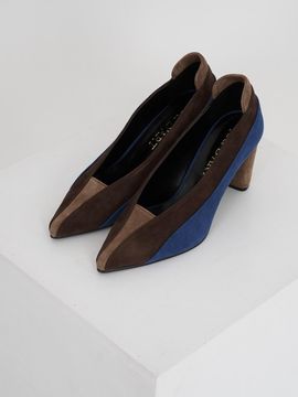 jeu d`art multi suede rara pumps blue