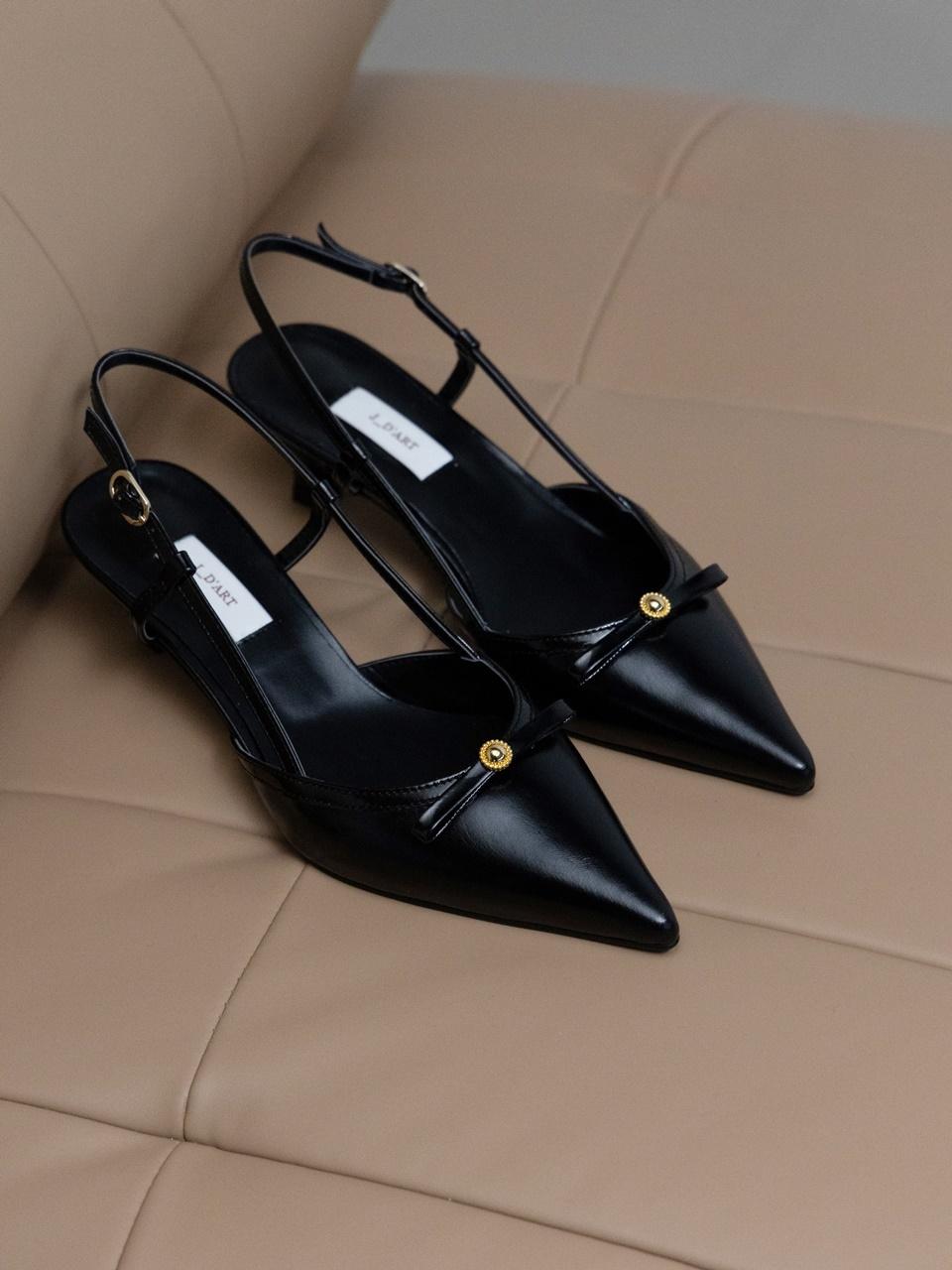 jeu d`art Rina Ribbon Slingback_Black