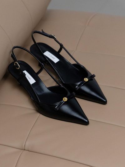 jeu d`art Rina Ribbon Slingback_Black