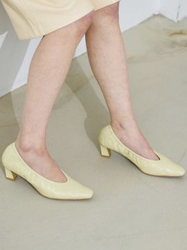 jeu d`art Soft Wrinkle Pumps_Beige