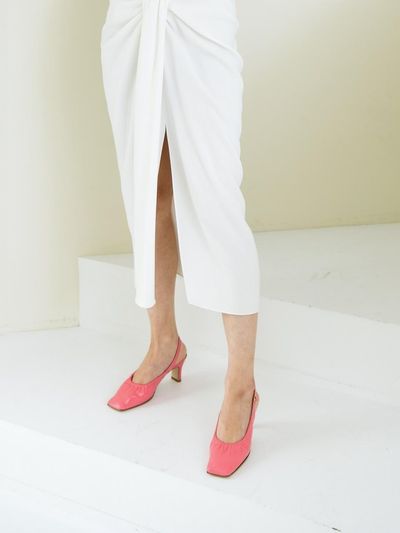 jeu d`art Square Shirring Slingback_Pink