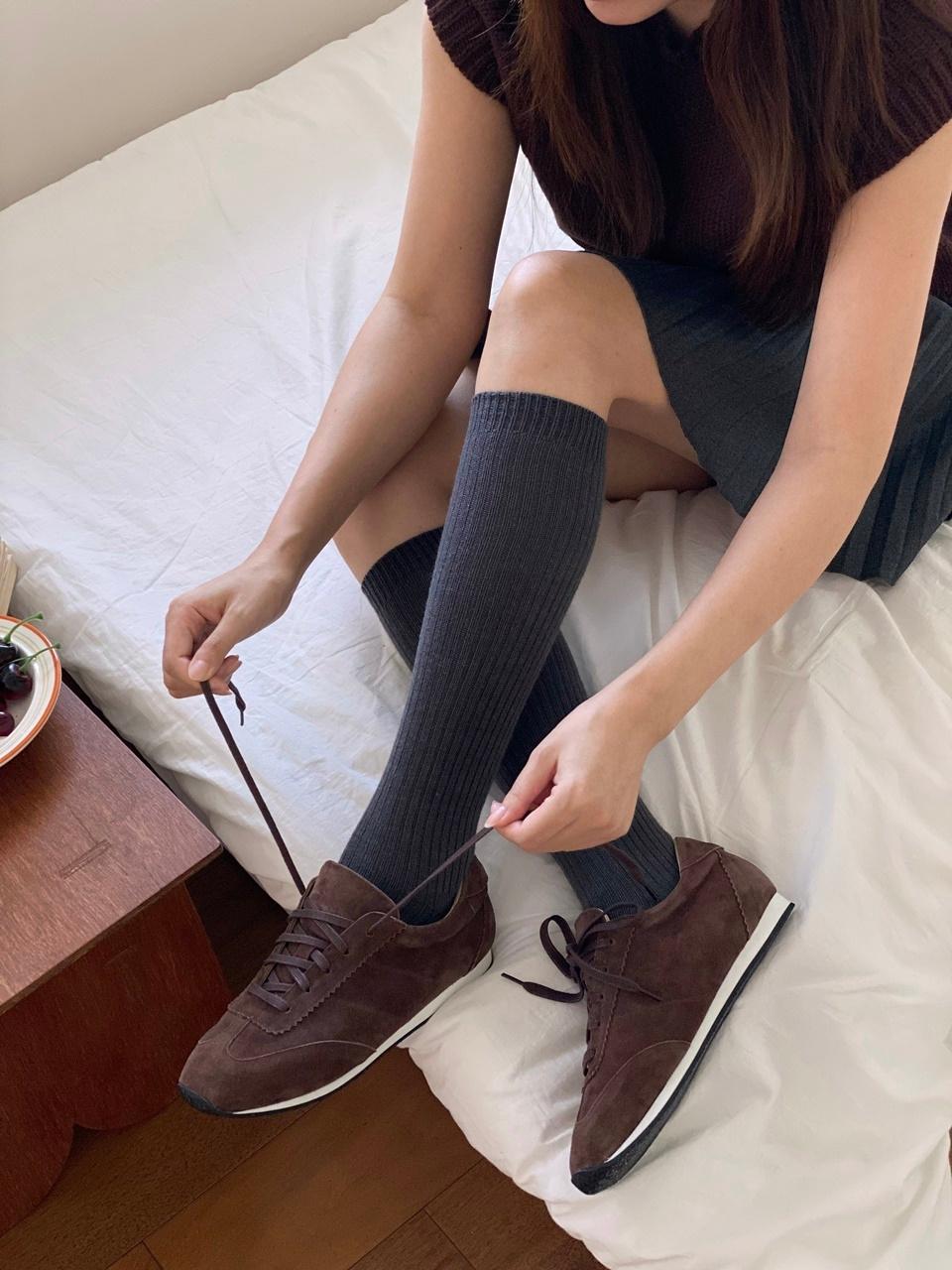 jeu d`art suede combi sneakers brown