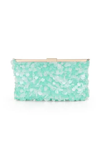 Jewel Badgley Mischka Jewel Badgley Mischka Briar Mixed Sequin Hinged Frame Clutch