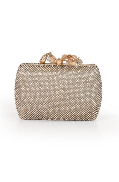 Jewel Badgley Mischka Jewel Badgley Mischka Cassia Crystal Minaudiere w. Bow Clasp