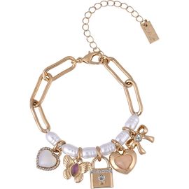 Jewel Badgley Mischka Jewel Badgley Mischka Faux Pearl Charm Bracelet