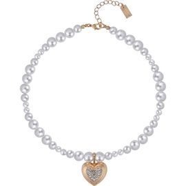 Jewel Badgley Mischka Jewel Badgley Mischka Faux Pearl Heart Pendant Necklace
