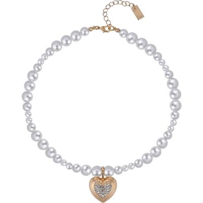 Jewel Badgley Mischka Jewel Badgley Mischka Faux Pearl Heart Pendant Necklace
