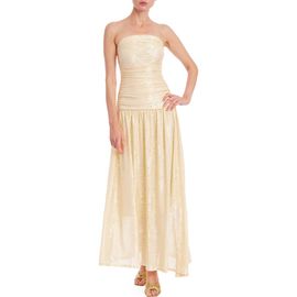 Jewel Badgley Mischka Jewel Badgley Mischka Floral Jacquard Strapless Gown
