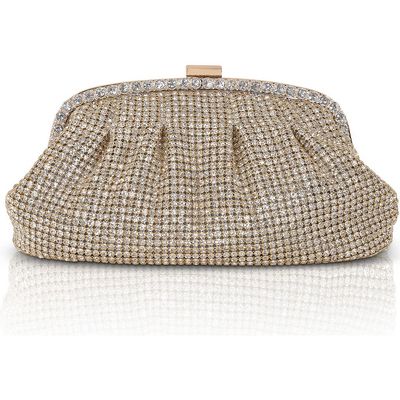 Jewel Badgley Mischka Jewel Badgley Mischka Khari Rhinestone Pleated Clutch