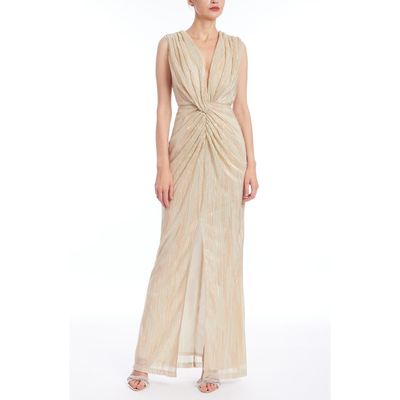 Jewel Badgley Mischka Jewel Badgley Mischka Knot Front Sleeveless Gown