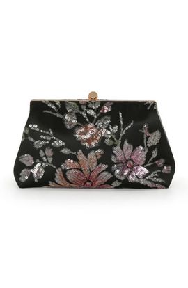 Jewel Badgley Mischka Jewel Badgley Mischka Lyric Sequin Floral Satin Top Handle