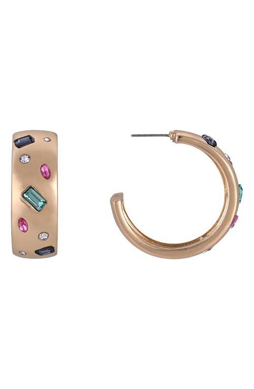 Jewel Badgley Mischka Jewel Badgley Mischka Multicolor Stone Hoop Earrings