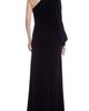 Jewel Badgley Mischka Jewel Badgley Mischka One-Shoulder Puff Sleeve Velvet Gown - 2