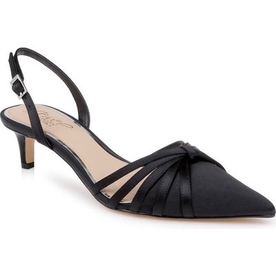 Jewel Badgley Mischka Jewel Badgley Mischka Patricia Slingback Pointed Toe Kitten Heel Pump