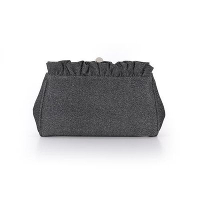 Jewel Badgley Mischka Jewel Badgley Mischka Ria Sparkle Jacquard Ruffle Top Clutch