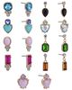 Jewel Badgley Mischka Jewel Badgley Mischka Set of 9 Heart Studs and Drop Earrings - 3